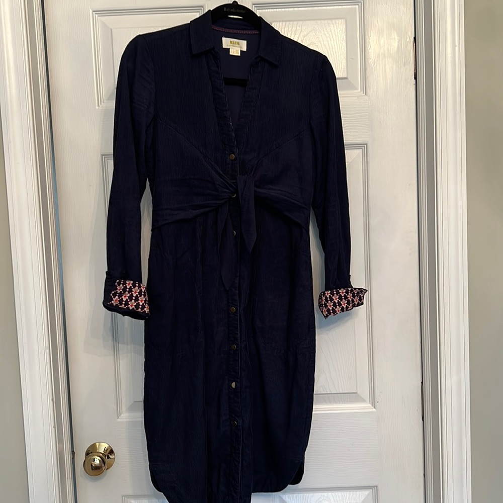 Navy corduroy dress